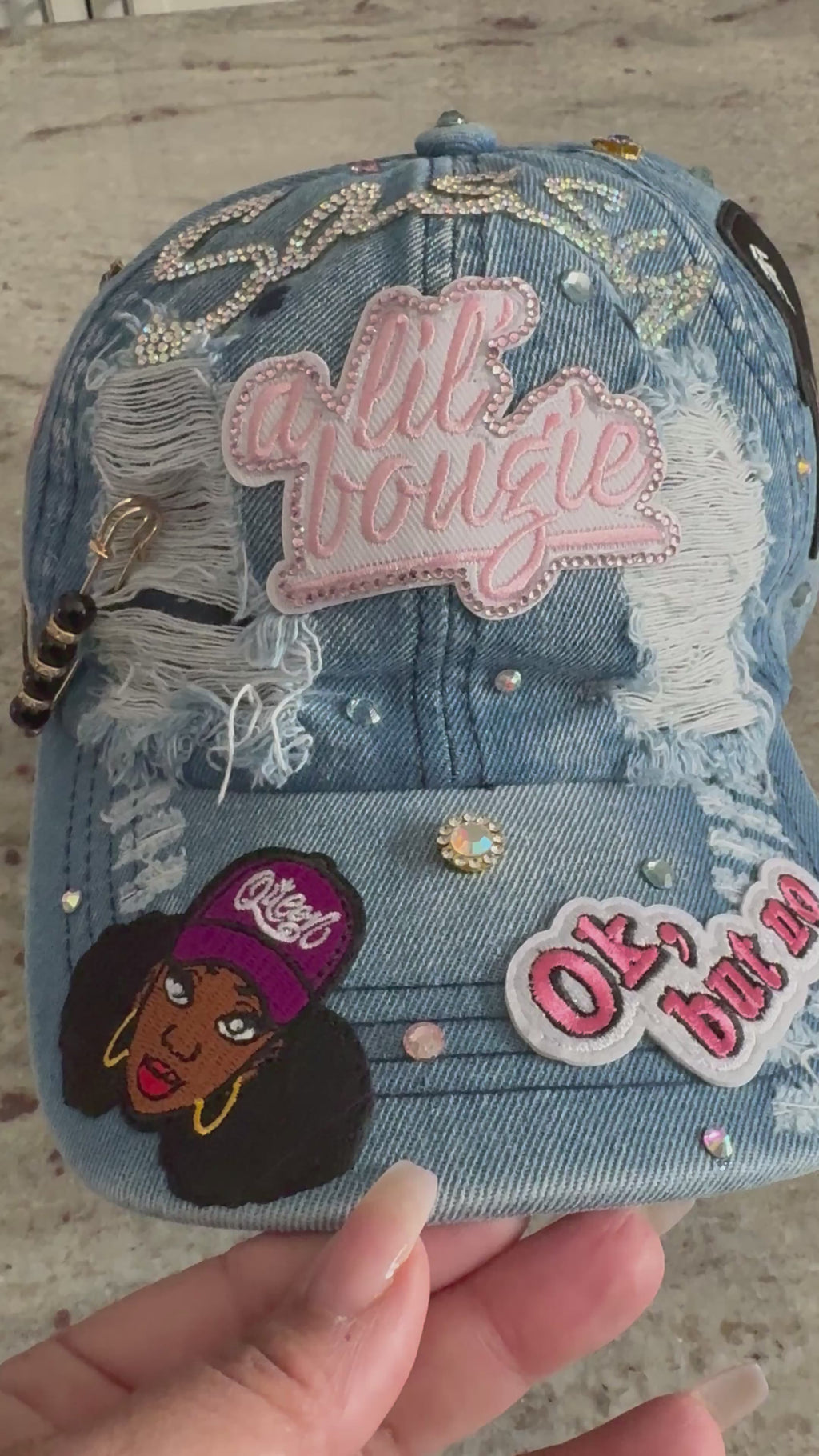 Custom junk hats with some designer patches
