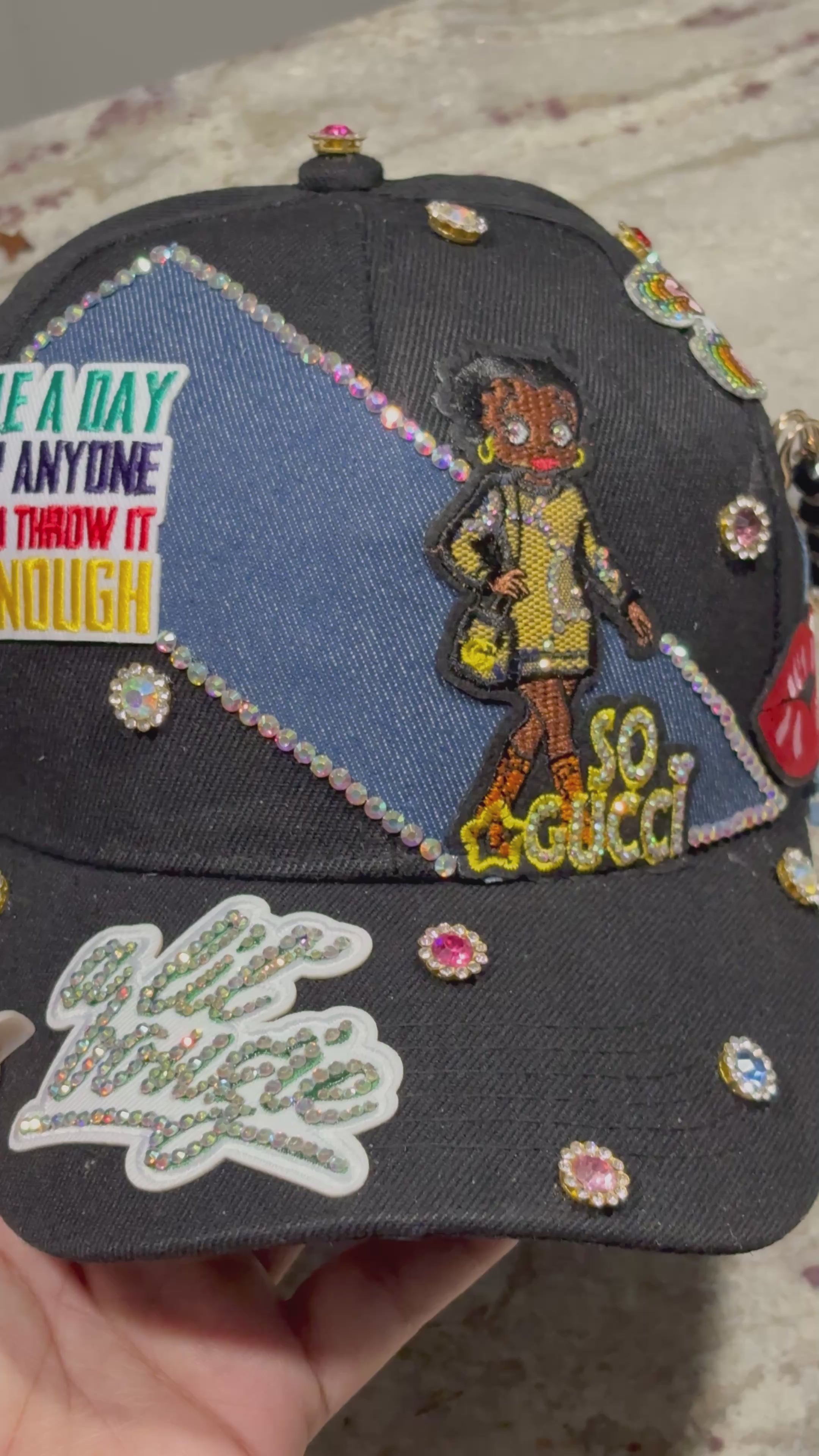 Custom junk hats with some designer patches
